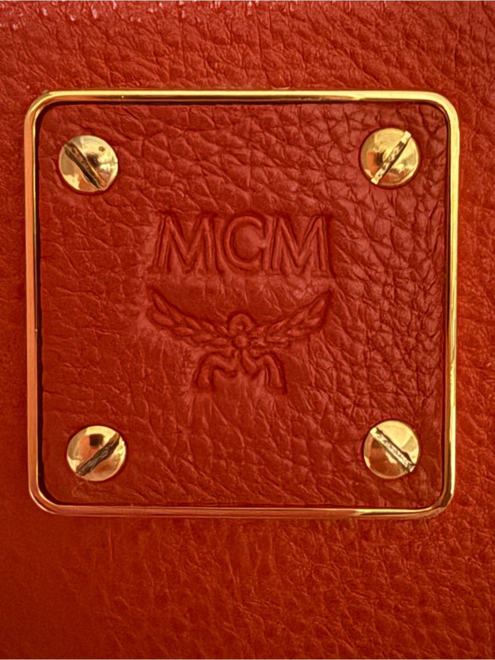👜 MCM Cognac Pebbled Leather Satchel – Classic Luxury - Picture 7 of 7